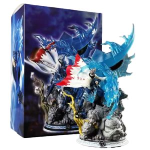 Bandai | 26CM Naruto Anime Figure Hatake Kakashi Statue Figurine Model Doll Ornament Collection Room Decora Desk Toy Gift