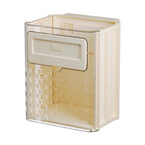 No Drill Wall-Mounted Folding Trash Bin for Home Kitchen and Bathroom