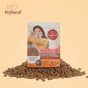 PetMarra Adult Cat / Kitten Dry Food Oceanfish Chicken Beef Liver Milk Flavor 1kg Collection cats kibbles all breeds
