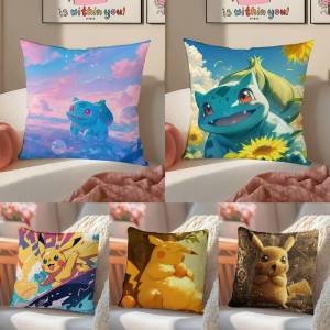 Bandai | Pokemon Kyurem Anime Plush Pillow Cover Soft Short Plush Cushion Cover For Sofa Bedroom Home Decor Gift Decoration