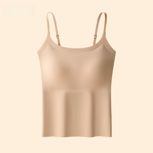 MiiOW | เสื้อกั๊กไหมน้ำแข็งบางๆ ทรงสลิมฟิตสำหรับผู้หญิงในช่วงฤดูร้อน เสื้อกั๊กแบบมีแผ่นเสริมหน้าอก ป้องกันการเปิดเผย ไร้รอยตะเข็บ ดีไซน์หลังสวยงาม