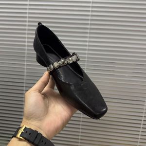 รองเท้าส้นแบน Mary Janes ส้นหนา สีเงิน สำหรับผู้หญิง ทรงสี่เหลี่ยม ทรงหุ้มข้อต่ำ พื้นนุ่ม รองเท้าส้นแบน รองเท้าลำลอง สวมใส่สบาย