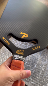 PatsSport ACE 2.0 and ACE 1.0 Pickleball Paddle | 3K Carbon Fiber Surface | Thermoformed Edgeless | 16mm Core