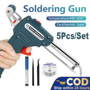 Original 5 in1 Auto Welding Automatic Feed Soldering Iron Gun 220V 60W Electric Temperature Tool Adjustable Solder Tool Kit Fast Heating