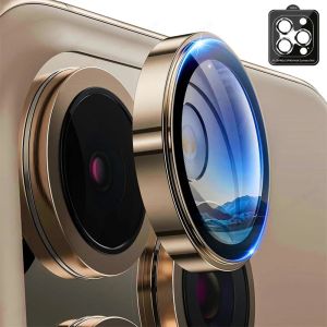 8K HD Camera Lens Protector Tempered Glass For IPhone 15 16 Pro Max Metal Ring Camera Full Cover Clear Film For IPhone 14 ProMax