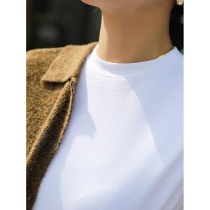 Fashionable Loose Fit Half High Collar Vest Base Shirt for Women Elegant Design Commute Style Korean Version Summer Wear