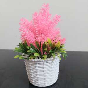 Bunga Plastik Hias Pajangan pot Tanaman Dekorasi pohon Bonsai Lavender