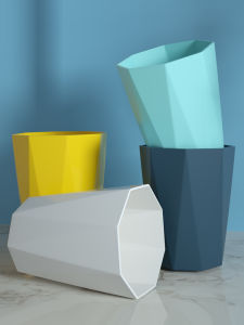 Nordic Luxury Ins Style Trash Can Office Kitchen Commercial Creative Home Bedroom Paper Basket round Bucket Shape Storage Bin