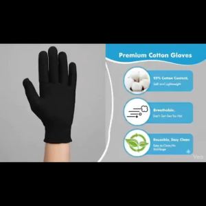 12/24PCS Black Cotton Gloves for Dry Hands Sleeping Overnight Gloves Soft Moisturizing Work Gloves for Eczema SPA Costume Silver