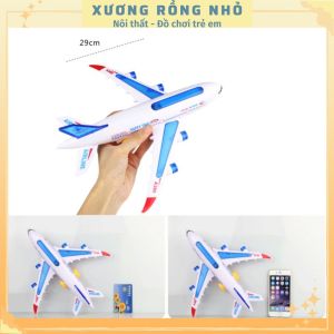 Mô hình Máy Bay Airbus A380 Chạy Pin Cảm ứng có đèn led và âm thanh - Đồ chơi máy bay cho bé