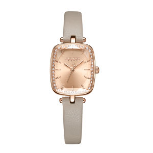 Julius | Đồng Hồ Thạch Anh Chống Nước Elegance với Đá Zircon và Dây Da