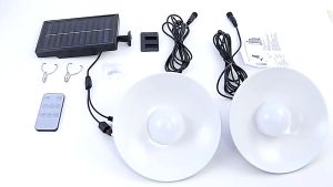 Mengenal Lampu Tenaga Surya LED & Solar Panel Waterproof 2 Light Double Head