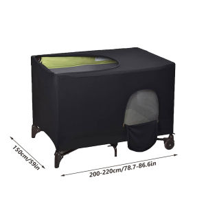 Baby Bed Cover Blackout Crib Canopy Cover Breathable Stretchable Portable Baby Bed Blackout Tent Safety Compact Sunshade Travel