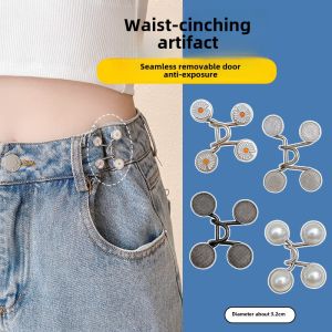 Jeans Waist Hugging Artifact Pants Charge Belt Buckle Waist Modification Artifact Elastic Adjustable Buckle Fixed Detachable Pin