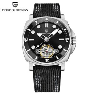Pagani Design | PAGANI DESIGN PD-1830 Men Automatic Mechanical Watch 43mm Case Skeleton Diver Dial Synthetic Sapphire Crystal Business & Div