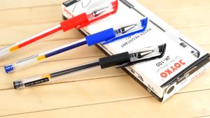 (1 PCS / 1 LUSIN) Gel Pen Pulpen Pena Joyko JK-100 Black 0.5 mm/pen Joyko