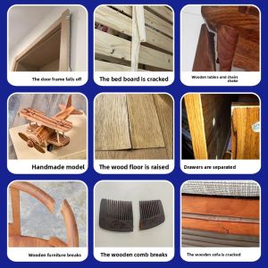 MONLEYTA | Keo dán gỗ mạnh mẽ MONLEYTA X0708171154 để sửa chữa và nối lại đồ dùng nhà cửa ghế bàn cửa sàn gỗ khô nhanh