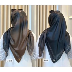 Hijab segi empat motif gradasi new collection Cici Tiung/kerudung voal mewah 2024/jilbab uk 110×110cm