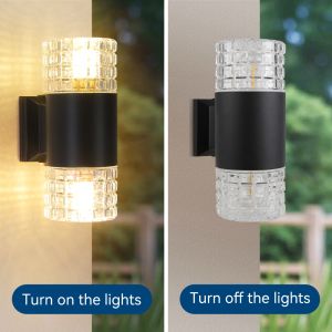 CANMEIJIA LED Wall Light Outdoor Waterproof IP65 Wall Lamp Replaceable E27 Bulb Tricolor Garden Lamp For Backyard Branch Portal Porch Light