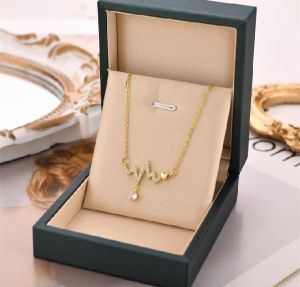 KALUNG WANITA TITANIUM MOTIF LIONTIN DETAK JANTUNG VIRAL TEELARIS IMPORT