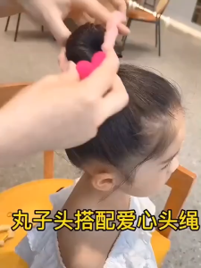 Ikat Rambut Children Hair Tie Love Heart Shape Hairband Cute Girl Hair Accessories Headwear Girls