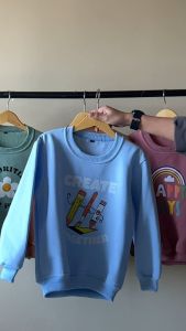 Sweater Crewneck Motif Anak Laki-Laki Perempuan Warna Lilac | Make Someone Smile