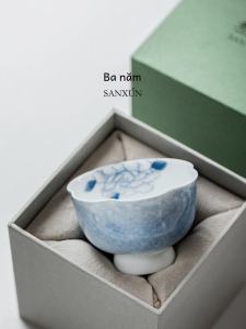 Cốc Trà Hoa Mạ Cát Thủ Công Bằng Gốm Sứ Trung Quốc Cốc Trà Đơn Cốc Trà Dùng Tại Nhà Thiết Bị Trà Chủ Sở Hữu Cốc Trà Thưởng Trà