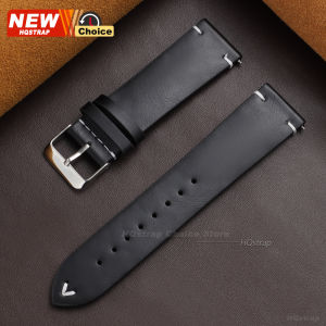 New PU Brown Black Watchband 18mm 20mm 22mm Men Women Watch BandUniversal Wristband Smartwatch Leather Quick Release Bracelet
