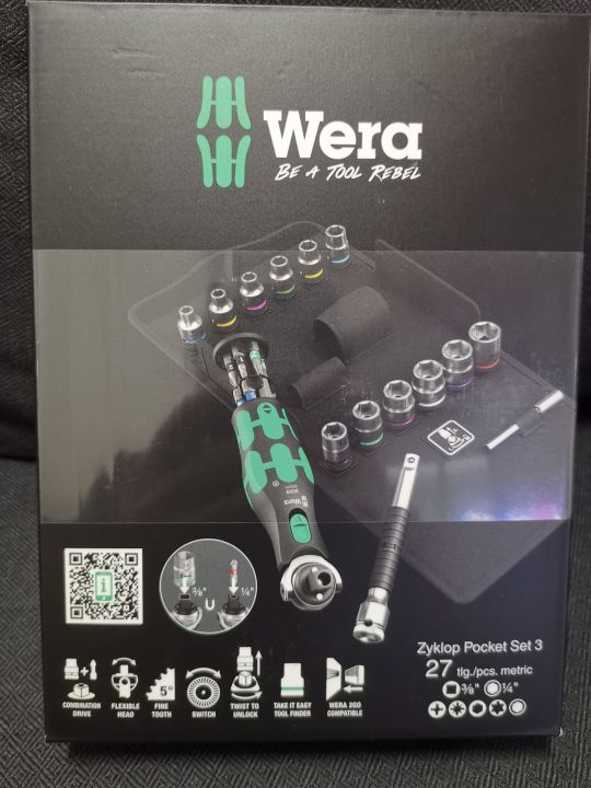 Wera 8009 Zyklop Pocket Set 1 - 13 Piece 3/8" Drive Ratchet Set - Harry J. Epstein Co