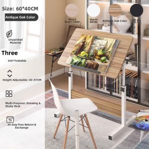 Portable Folding Drawing Table Desk for Art Study Handicrafts Tutoring
