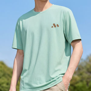 Baleno Mens Top 170g Ice Silk Mesh Short T 9824201M1623 - Versatile Straight Fit for Daily Scenes - Multiple Solid Colors - Full Pantone Color Options
