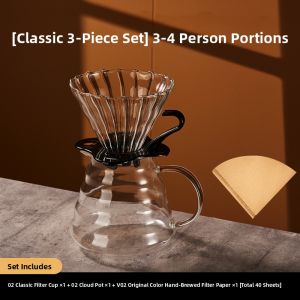 GIANXI | Coffee Extraction Set with Hand Grinder Filter Clever Dripper and Pour Over Pot