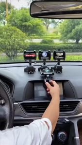 Holder Mobil Jepit HD-35 360° 3in1 Car Holder Penyangga HP GPS HD35 by Einstein-Store