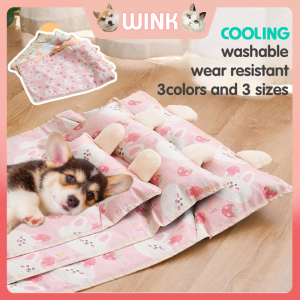 Cooling Mat For Large Dogs Washable Cooling Pad Bed Mat For Cat Pet Sleeping Pad With Pillow Cool And Comfortable