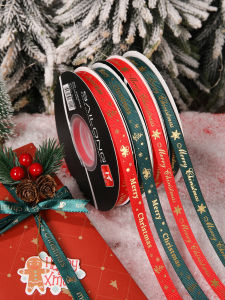 Ruy Băng Satin Đỏ Xanh Lá Cây Vàng Rô Đun Trang Trí Bao Bì Quà Tặng Bó Hoa Bánh Kẹo Hộp Quà Tặng Vật Liệu Gói