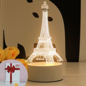 3D Acrylic usb rechargeable touch switch decorative table light