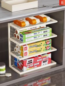XUNHUAI | Iron Simple Style Space Saving Multi-layered Storage Rack for Wrap and Bags