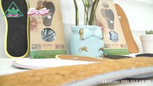 Lót giày lưới 2 lớp Hương Quế CI-06 làm từ vải lưới 2 lớp vải cotton bột quế giúp êm chân ấm chân phòng cảm cúm