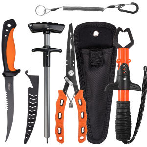 Lure Fishing Equipment: Fishing Pliers Fish Gripper Hook Remover Retractable Rope Complete Set Essential for Fishing Tackle