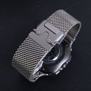 Dây Đeo Đồng Hồ Milanese Loop Bằng Titan Nguyên Chất 100% Dành Cho Samsung Galaxy Watch Ultra 47mm Nam Khóa Cài An Toàn Kiểu Dù
