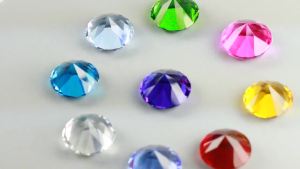 40mm Colors Cut Glass Giant Crystal Diamond Shaped Paperweight Decor Diy Jewelry Craft Gemstone Wedding Christmas Ornament Gifts