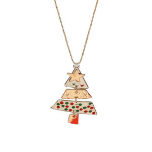 Long Metal Christmas Tree Earrings Fashionable Party Wearing Exaggerated Fresh Outburst Womens Alloy/Gilded/Plated Jewelry