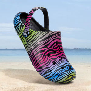 Dép Nữ Kiểu Tie-dye Đế Bằng Nhẹ Chống Trơn Chất Liệu EVA Kiểu Dáng Hiện Đại Thoải Mái Thích Hợp Đi Biển Mùa Hè