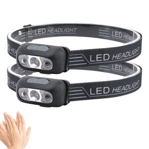 Rechargeable LED Head Torch 3 Lighting Modes & Adjustable Headlamp Portable ABS Work Light for Camping Hiking Fishing Running