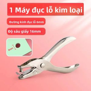 Dụng Cụ Đục Lỗ Đơn 8 Tờ Đường Kính 6mm Dùng Cho Làm Thủ Công Văn Phòng Trường Học
