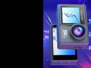 Camera hành trình 5K Ultra HD Camera hành trình xe máy ô tô Gopro camera 5K ultra quay phim chụp ảnh quay vlog chống rung 4 trục chống nước lên tới độ sâu 30 mét có remote