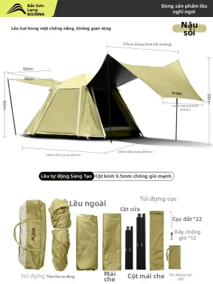 BSWOLF | Lều Tự Bung Cho Đồ Dã Ngoại