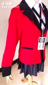 Fast delivery Kakegurui Yumeko Jabami Costume Anime Cosplay Jumpsuit School Uniforms Dress Halloween