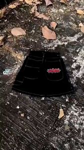 Wexwear Trendy Brand Vintage Baggy Jeans Shorts Men Harajuku Streetwear Shorts Wide Leg