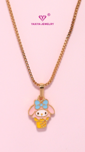 Yaxiya Kalung Set Anak Karakter Perhiasan Lapis Emas 18K 975